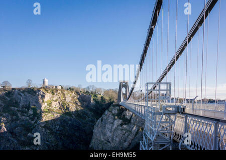 Il ponte sospeso di Clifton, costruito da Isambard Kingdom Brunel nel 1864 Foto Stock