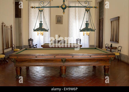 Sala giochi di Mafra National Palace, del convento e della Basilica in Portogallo. I religiosi francescani ordine. Architettura Barocca. Foto Stock