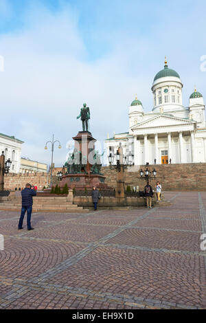 La Piazza del Senato, Helsinki Finlandia Foto Stock