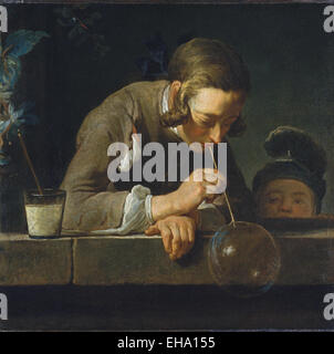 Jean Baptiste Simeon Chardin bolle di sapone Foto Stock