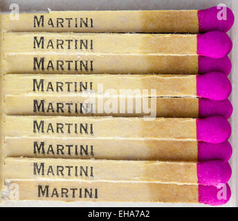 Vintage Pubblicità Matchbook Martini Foto Stock