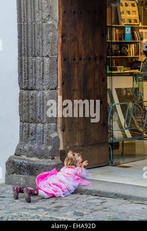 Isole Canarie, Gran Canaria, Las Palmas Scena di strada durante il festival di inverno Foto Stock