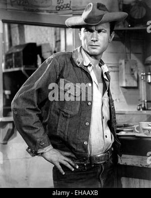 Laurence Harvey, sul set del film 'a piedi sul lato selvaggio", 1962 Foto Stock