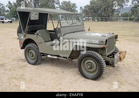 Una jeep dell'esercito della seconda Guerra Mondiale restaurata Foto Stock