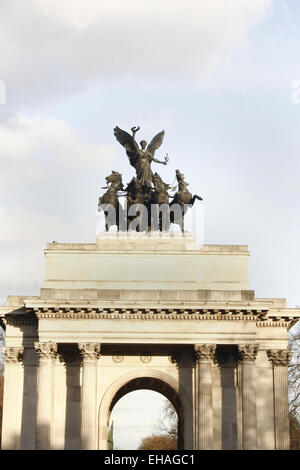 Wellington Arch Hyde Park, London, England, Regno Unito Foto Stock