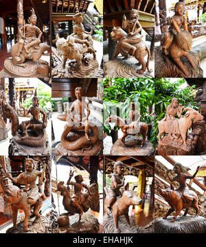 Tailandia dodici zodiac stile tailandese Foto Stock