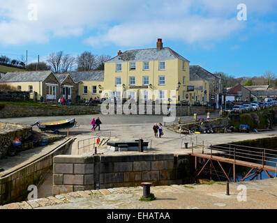 Il Molo House Hotel & Restaurant, Charlestown, Cornwall, England Regno Unito Foto Stock