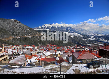 Livadi village, Comune di Elassona, Larisa, Tessaglia, Grecia. Foto Stock