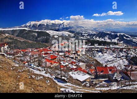 Livadi village, Comune di Elassona, Larisa, Tessaglia, Grecia. Foto Stock