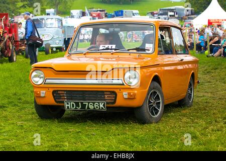 Hillman Imp classic car. Skelton Show Cumbria, Inghilterra, Regno Unito. Foto Stock