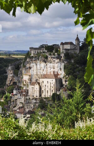 Rocamadour in Francia; luogo di pellegrinaggio. Foto Stock