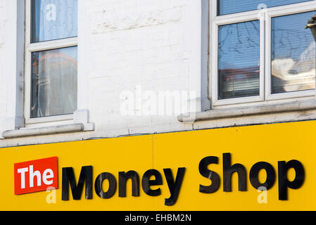 Business, finanza, il denaro, pawnbroker Shop e payday loan shop segno. Foto Stock