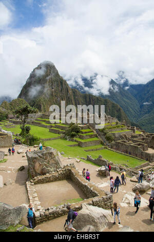 Machu Picchu, Cusco Regione, Provincia di Urubamba, Machupicchu distretto, Perù Foto Stock