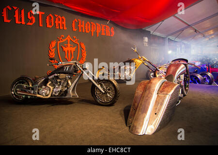 Istanbul, Turchia - 27 Febbraio 2015: TT Custom Choppers motocicli sul display in Eurasia motobike expo, CNR Expo Foto Stock