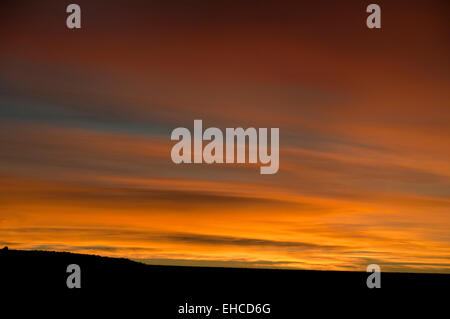 Alba sopra il Plateau Owyhee in Owyhee County in SW Idaho Foto Stock