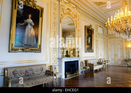 Il bellissimo interno sale e saloni del Palazzo Reale di Bruxelles. Foto Stock