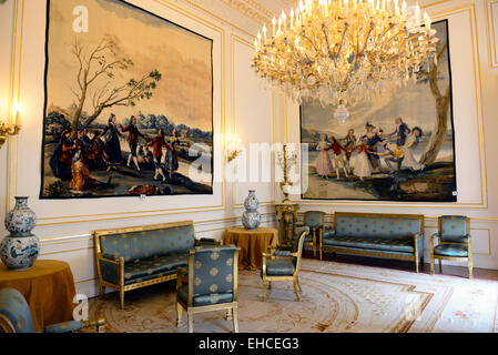 Il bellissimo interno sale e saloni del Palazzo Reale di Bruxelles. Foto Stock