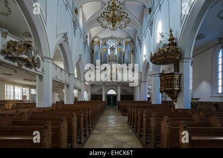 St. Mang, Evangelica Luterana Chiesa parrocchiale, Kempten, Algovia, Baviera, Germania Foto Stock