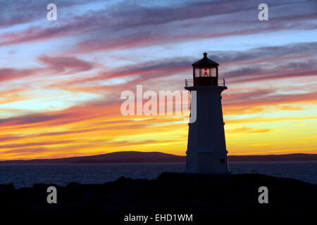 Peggy's Point Lighthouse - Peggy's Cove, Nova Scotia, Canada Foto Stock