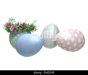 Uova pasquali dipinte Foto Stock