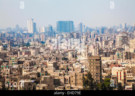 Vista su Cairo dalla cittadella. Foto Stock