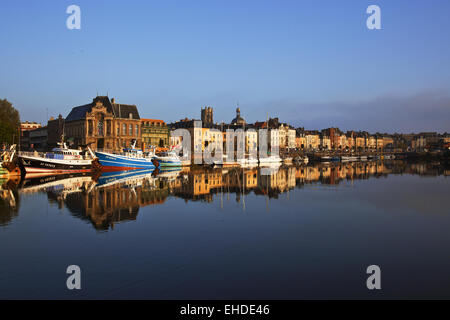 Porto di pescatori, Dieppe, Normandia, Francia Foto Stock