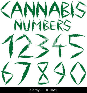 I numeri di cannabis Foto Stock