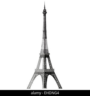 Torre Eiffel vector logo design modello. Francia o icona di Parigi. Foto Stock