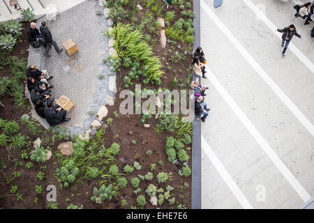 Visite dal cielo giardino sulla sommità del walkie talkie edificio su 20 Fenchurch Street - 11 Marzo 2015 Foto Stock