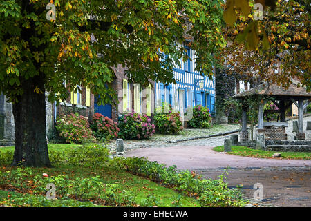 Market Place, Gerberoy, Piccardia, Francia Foto Stock