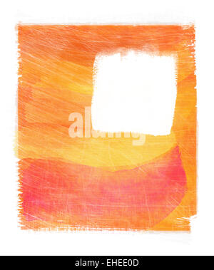 Arancio astratto sfondo ad acquerello Foto Stock