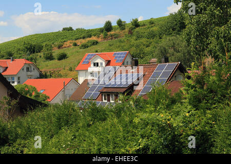 Energia solare sistema complessivo del tetto Foto Stock