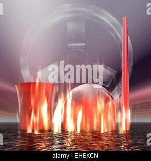 Meltdown nucleare Foto Stock