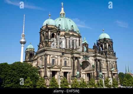 Dom e Fernsehturm di Berlino Foto Stock