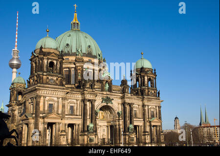 Berliner Dom e la televisiontower Foto Stock