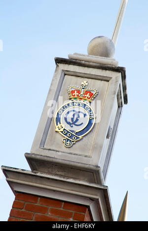 Il logo del Queens Club, West Kensington, Londra Foto Stock