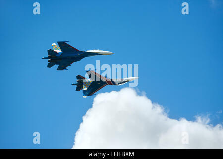 Aerobatic gruppo Cavalieri russo. Foto Stock