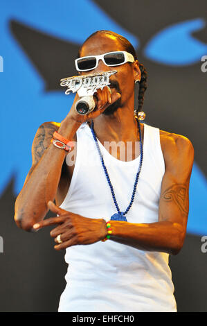 Snoop Dogg live a Glastonbury 2010. Foto Stock