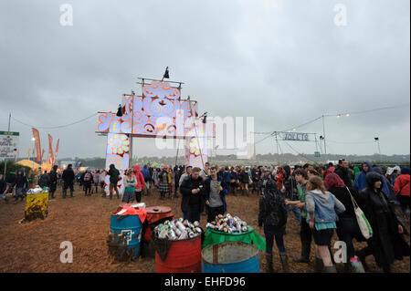 Glastonbury festival Venerdì 24 Giugno 2011. Foto Stock