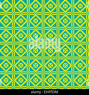 Geometrico ornamento etnico, seamless pattern. Illustrazione Vettoriale. Dalla collezione di ornamenti Balto-Slavic Foto Stock