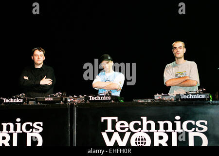 La Guilde dalla Francia per il DJing nel Team campionati a DMC/Technics DJ World Championships a Hammersmith Apollo. Foto Stock