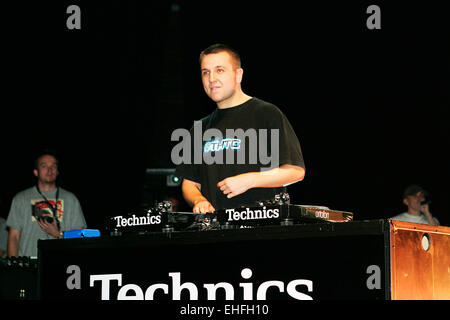 Blakey DAL REGNO UNITO DI ESEGUIRE presso la DMC/Technics DJ World Championships a Hammersmith Apollo. Foto Stock