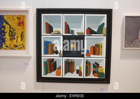 Artisti di Sicilia mostra d'arte, galleria presso il Castello Ursino, Catania, Sicilia, Italia. Turismo italiano, viaggi e vacanze Destin Foto Stock