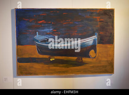 Artisti di Sicilia mostra d'arte, galleria presso il Castello Ursino, Catania, Sicilia, Italia. Turismo italiano, viaggi e vacanze Destin Foto Stock