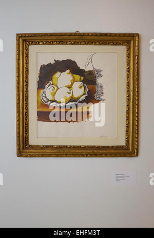 Artisti di Sicilia mostra d'arte, galleria presso il Castello Ursino, Catania, Sicilia, Italia. Turismo italiano, viaggi e vacanze Destin Foto Stock