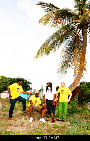 Da sinistra a destra: Norman Jay Trevor Nelson Jazzie B David Rodigan. Foto Stock