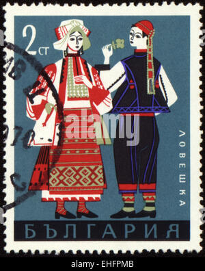 BULGARIA - circa 1968: timbro stampato in Bulgaria Foto Stock