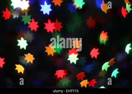 Neon di stelle di sfondo per le vacanze Foto Stock