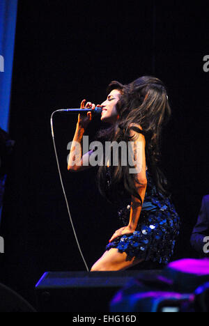 Amy Winehouse a Glastonbury 2008. Foto Stock