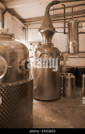 Il rame ancora alla distilleria Sipsmith a Londra Foto Stock